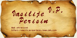 Vasilije Perišin vizit kartica